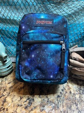 Jansport Vintage Galaxy Print Lunch Bag- Blue